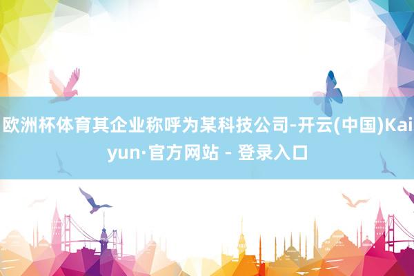 欧洲杯体育其企业称呼为某科技公司-开云(中国)Kaiyun·官方网站 - 登录入口