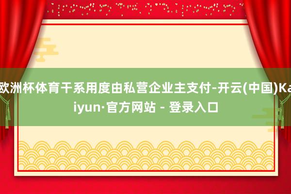欧洲杯体育干系用度由私营企业主支付-开云(中国)Kaiyun·官方网站 - 登录入口