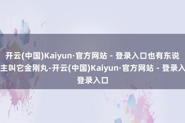 开云(中国)Kaiyun·官方网站 - 登录入口也有东说念主叫它金刚丸-开云(中国)Kaiyun·官方网站 - 登录入口