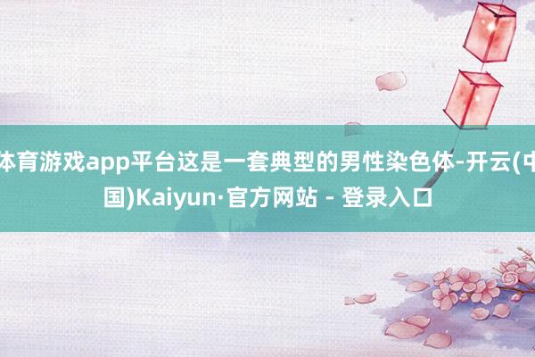 体育游戏app平台这是一套典型的男性染色体-开云(中国)Kaiyun·官方网站 - 登录入口