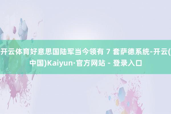 开云体育好意思国陆军当今领有 7 套萨德系统-开云(中国)Kaiyun·官方网站 - 登录入口