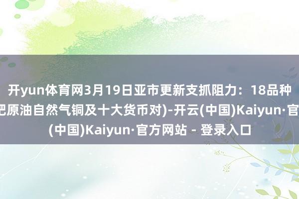 开yun体育网3月19日亚市更新支抓阻力：18品种支抓阻力(金银铂钯原油自然气铜及十大货币对)-开云(中国)Kaiyun·官方网站 - 登录入口