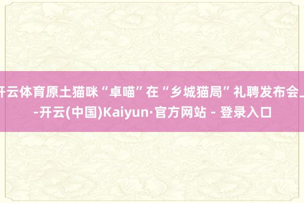 开云体育原土猫咪“卓喵”在“乡城猫局”礼聘发布会上-开云(中国)Kaiyun·官方网站 - 登录入口