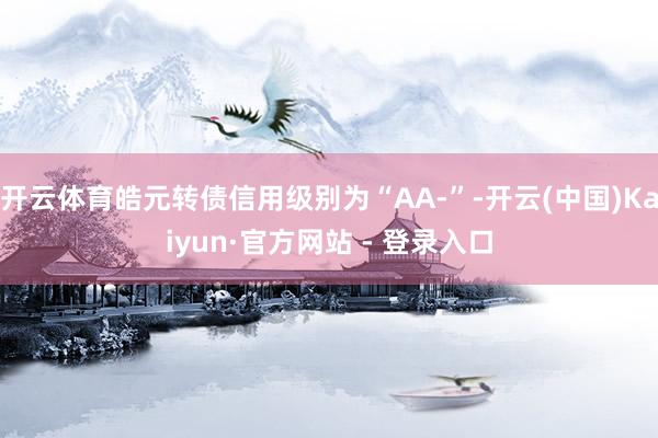 开云体育皓元转债信用级别为“AA-”-开云(中国)Kaiyun·官方网站 - 登录入口