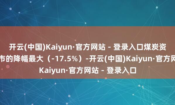 开云(中国)Kaiyun·官方网站 - 登录入口煤炭资源富集区榆林市的降幅最大（-17.5%）-开云(中国)Kaiyun·官方网站 - 登录入口